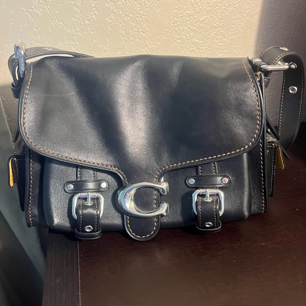 Coach Western Tabby- Black and Silver